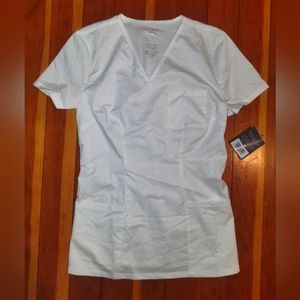 Womens sz XS JAANUU White Scrub Top
